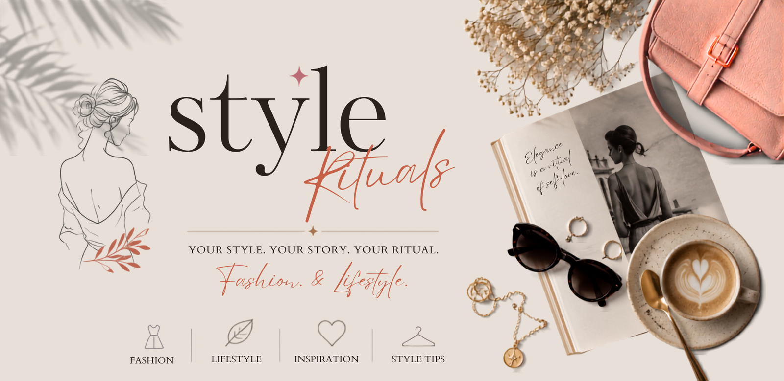 “Fashionable outfit showing current fashion trends with modern clothes and accessories.”