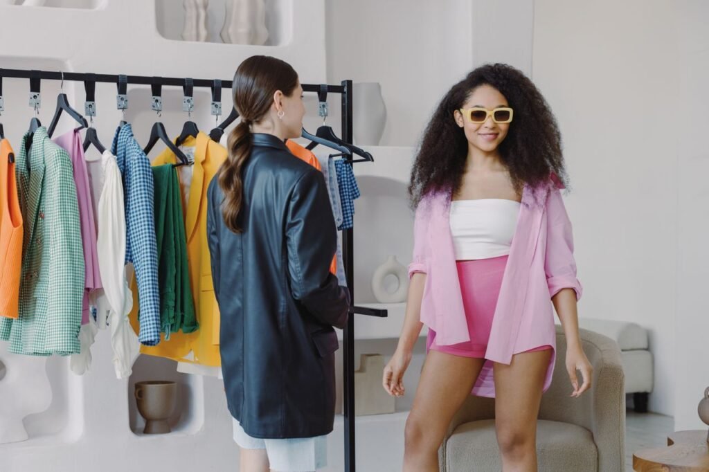 Fashion and style inspiration showcasing current fashion trends and colorful outfit ideas